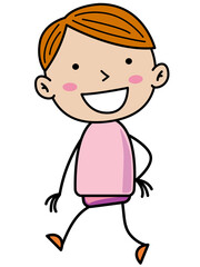 Boy Children, Simple doodle cartoon color