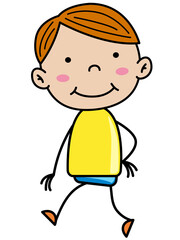 Boy Children, Simple doodle cartoon color