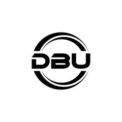 DBU letter logo design with white background in illustrator, vector logo modern alphabet font overlap style. calligraphy designs for logo, Poster, Invitation, etc.