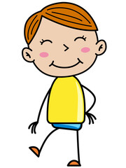 Boy Children, Simple doodle cartoon color