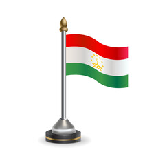 State table flag of Tajikistan. National symbol perfect for design, Background transparent
