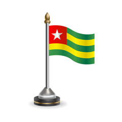 State table flag of Togo. National symbol perfect for design, Background transparent
