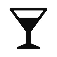 Cocktail drink glass vector icon