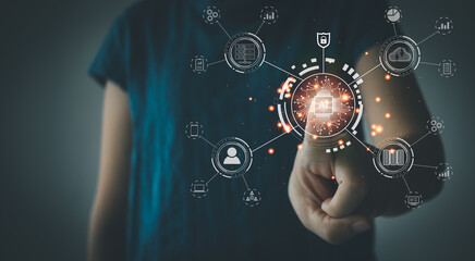 Digital transformation change management, internet of things (IoT), new technology big data and business process strategy, automated operation, customer service management, cloud computing, virtual Ai