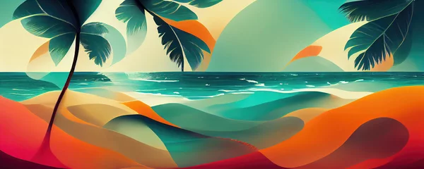 Fototapeten Tropical beach wallpaper © Robert Kneschke