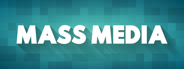 Mass Media refers to a diverse array of media technologies that reach a large audience via mass communication, text concept for presentations and reports