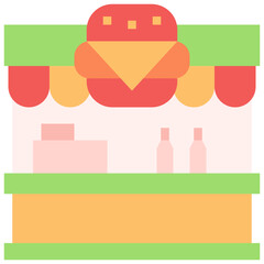 Burger shop icon symbol element