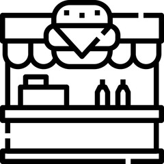 Burger shop icon symbol element
