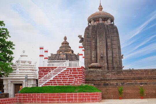 Historic Lingaraja Shiva Temple dome  at Bhubaneswar Odisha, India built in 11th century CE.
