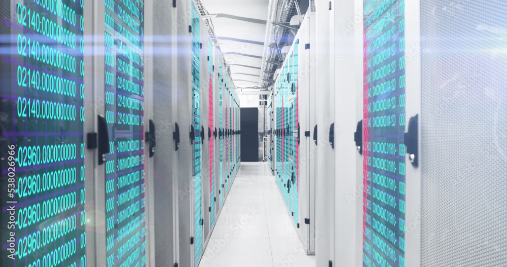 Poster composition of data processing over server room