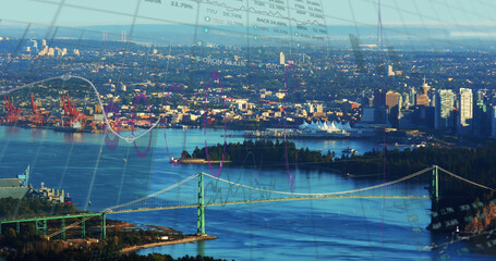 Composition of data processing over cityscape