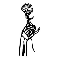 Day of the dead, Dia de los muertos background, banner with hand.