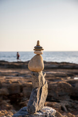 stone picture with beautiful sky
