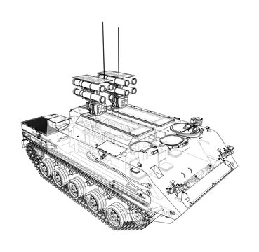 recommend clip art: Anti-tank armored car. Vector