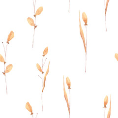 Autumn watercolor pattern for packaging design, clothing, wallpaper.