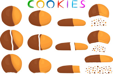 Various sweet tasty cookie