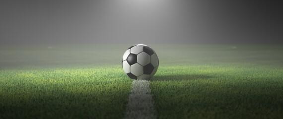 Ein Fußball auf dem Rasen © Alexander Limbach