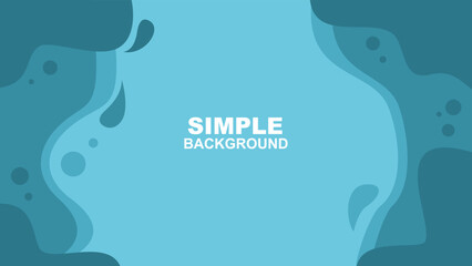abstract trendy simple wavy blue on side with space for text background vector illustration EPS10