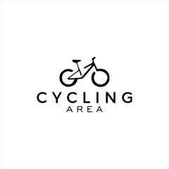 Bicycle area illustration vector logo icon