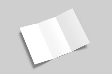 Trifold Brochure Blank Mockup
