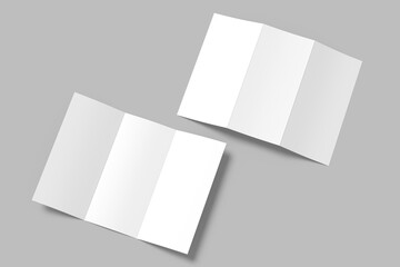 Trifold Brochure Blank Mockup
