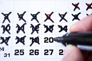 days of the month in the calendar, office supply