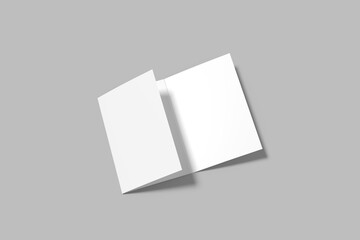 A5 Trifold Brochure Blank Mockup