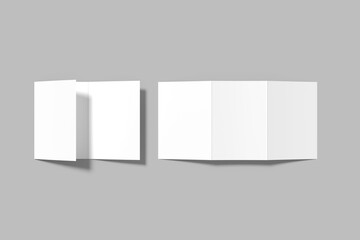 A5 Trifold Brochure Blank Mockup