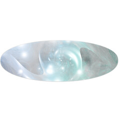 Abstract transparent oval border element.
