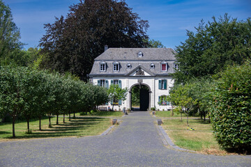 Fototapeta na wymiar Entrance to the Heisterbach monastery complex in Koenigswinter