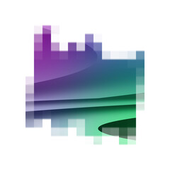 Fototapeta premium Abstract transparent glitch art texture element.