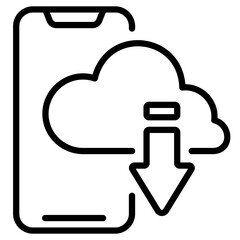 mobile cloud icon