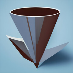 Abstract geometric cup of coffee 