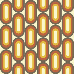 Retro geometric seamless pattern in style 50-70s