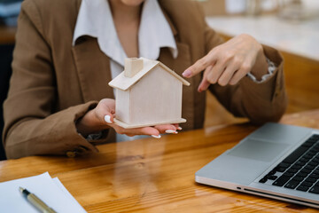business holding model home loan concept.