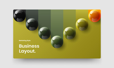 Multicolored realistic balls corporate identity illustration. Abstract company cover design vector concept.