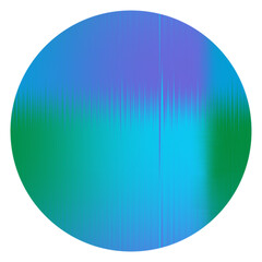 Abstract transparent glitch art circle element.