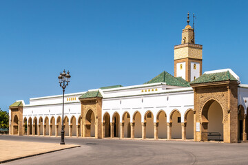 View at the Ahl Fas mosque near Royal palace in the streets of Rabat - Morocco