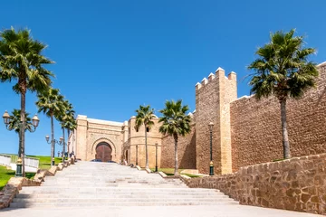 Cercles muraux Maroc Vue à la kasbah des Oudayas dans les rues de Rabat - Maroc