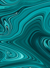 Abstract liquid turquoise background. Vertical image