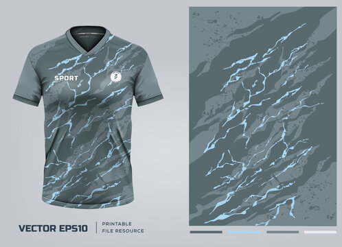 T-shirt Mockup  Sport Shirt Template Design For Soccer Jersey  Football Kit. Abstract Grunge Design . Vector Eps File.