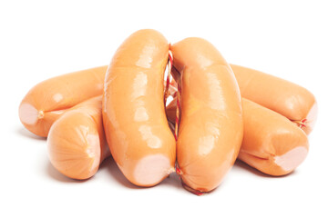 sausages isolated on white background
