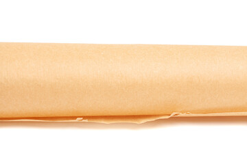 brown baking paper sheets isolated on white background,