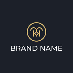  luxury double letter R and star