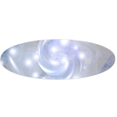 Abstract transparent oval border element.