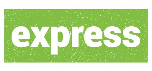 express text written on green stamp sign.