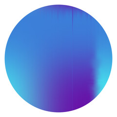 Abstract transparent glitch art circle element.