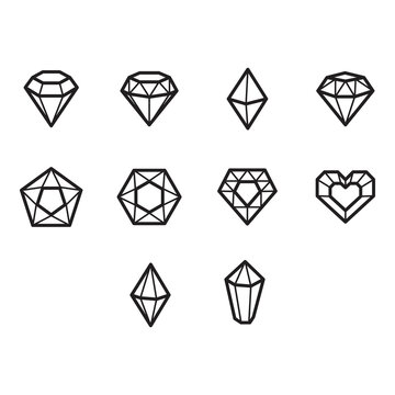 diamond icon set