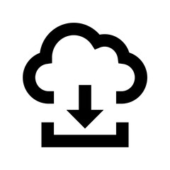 Cloud Download Vector Icon