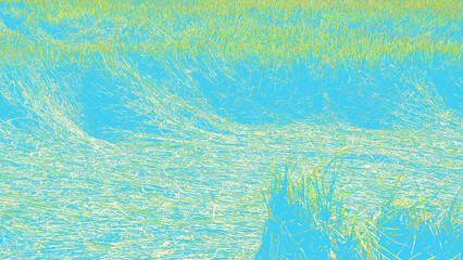 Fototapeta na wymiar abstract background Field Green Grass Nature For Fresh Background Blue Green Yellow Blur Gradient Meadow Field Rice Field Grass Rice Fresh Landscape Spring Summer Space Pattern Beautiful Backdrop Grow